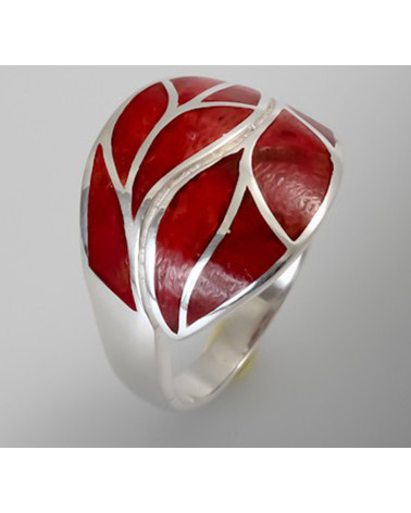 Sterling silver Coral Ring