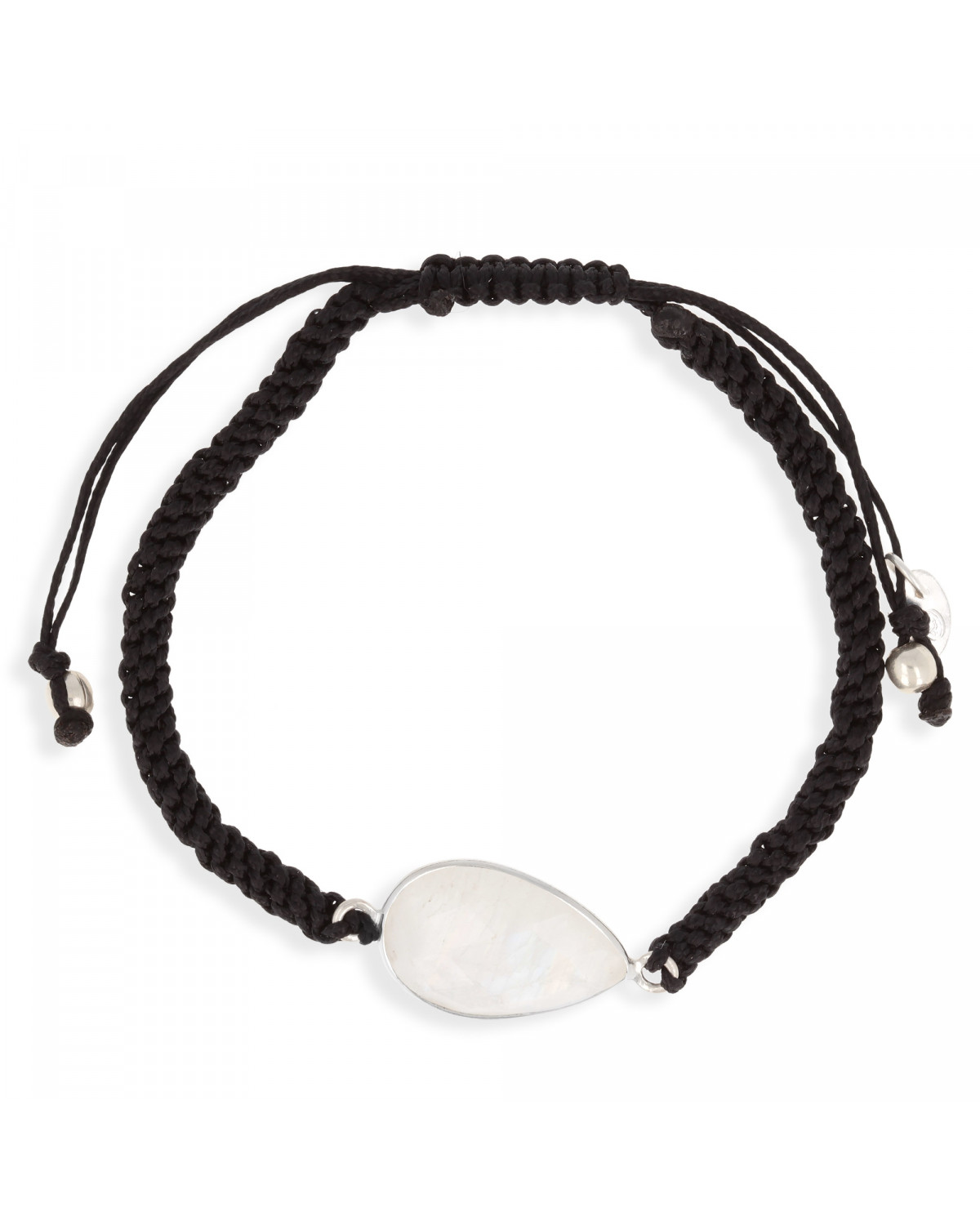 Girl Gift-Bracelet-Fine Stones-Sterling Silver-Adjustable Cord-Woman