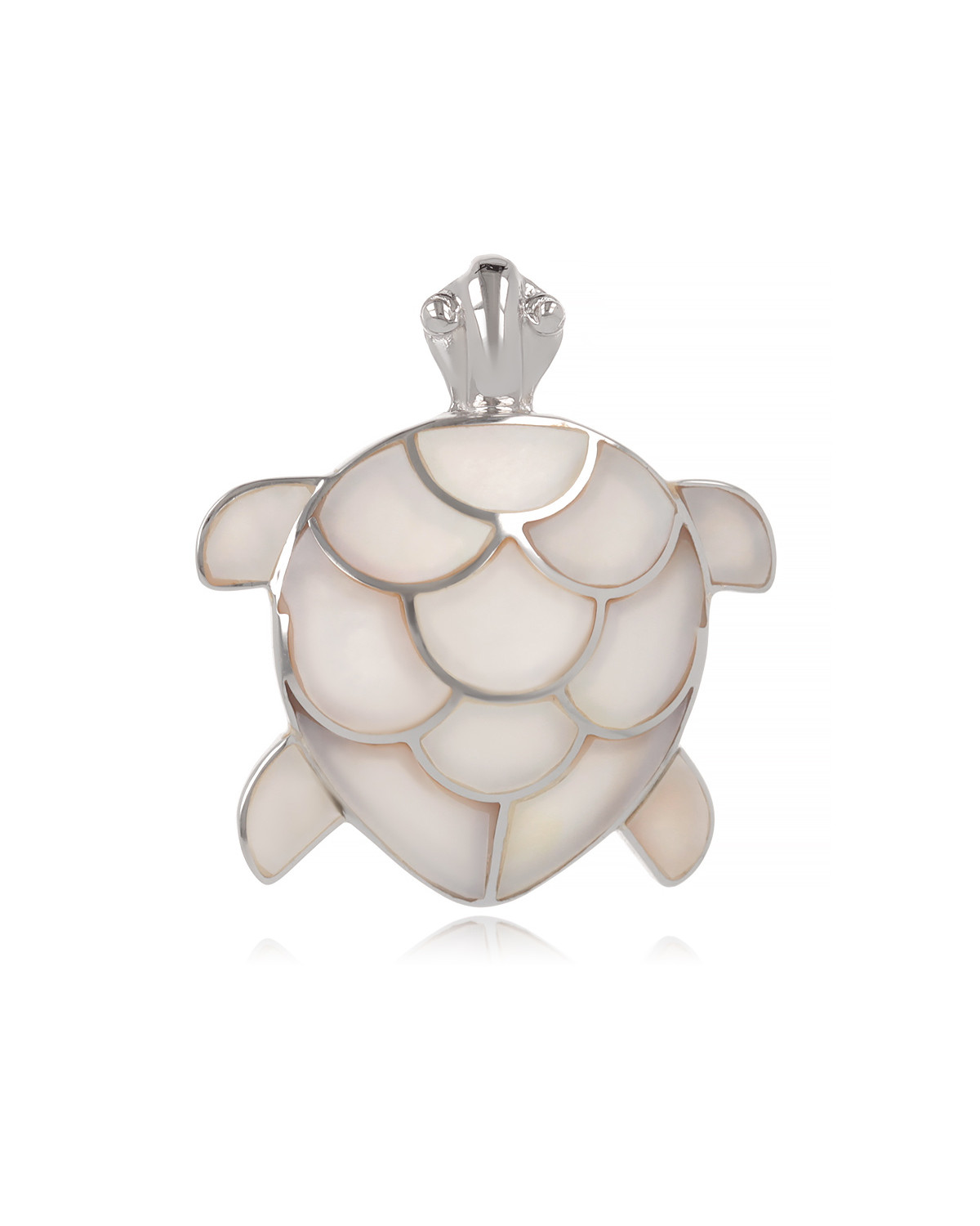 MOSAIC MOTHER OF PEARL TURTLE PENDANT