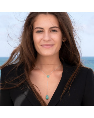 Gold Plated 925 Sterling Silver zirconium necklace