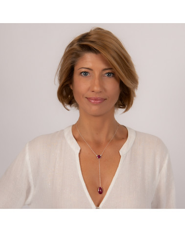 Gold Plated 925 Sterling Silver zirconium necklace