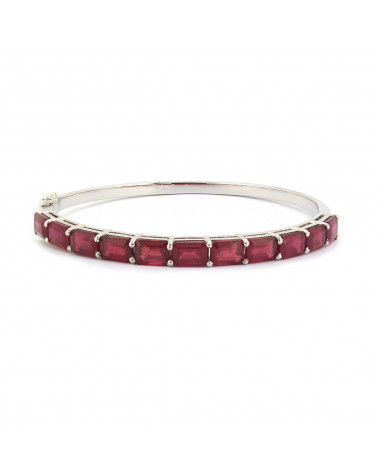 925 Sterling Silver Ruby Bracelet