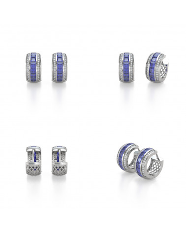 925 Silver Tanzanite Earrings