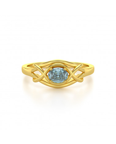 Gold Aquamarin Ringe
