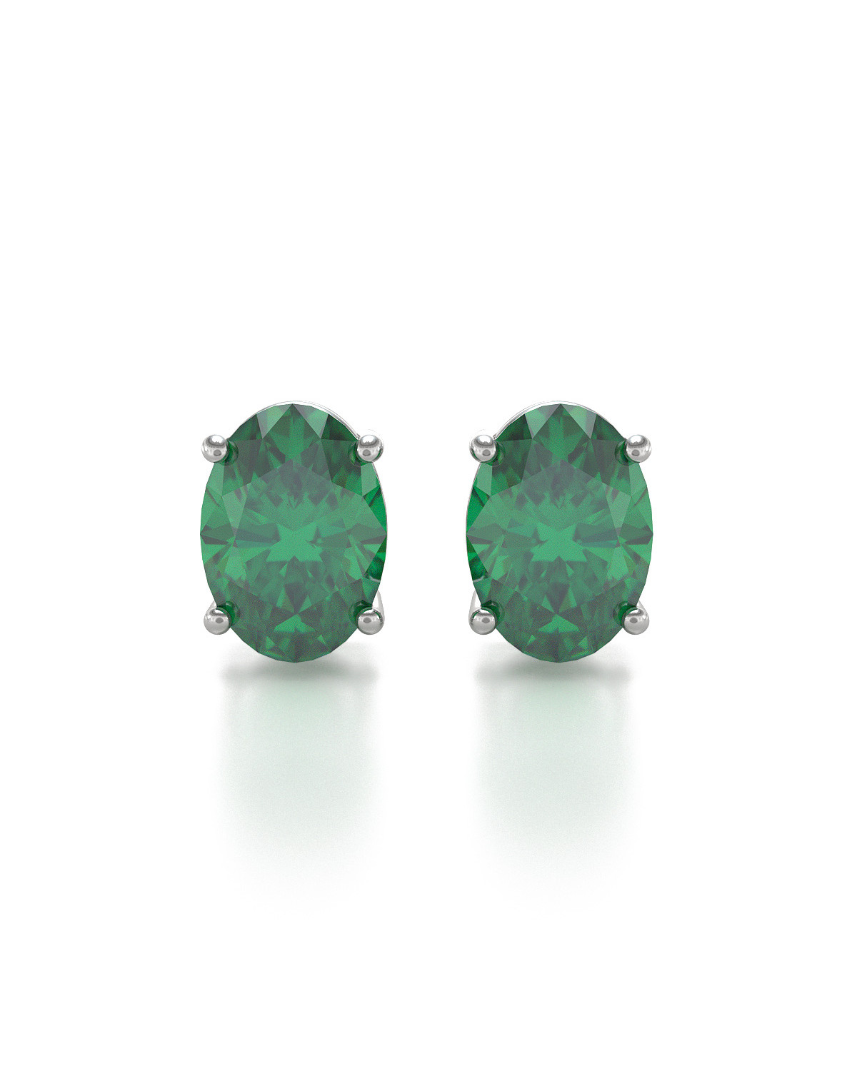 14K Gold Emerald Earrings 1.6grs