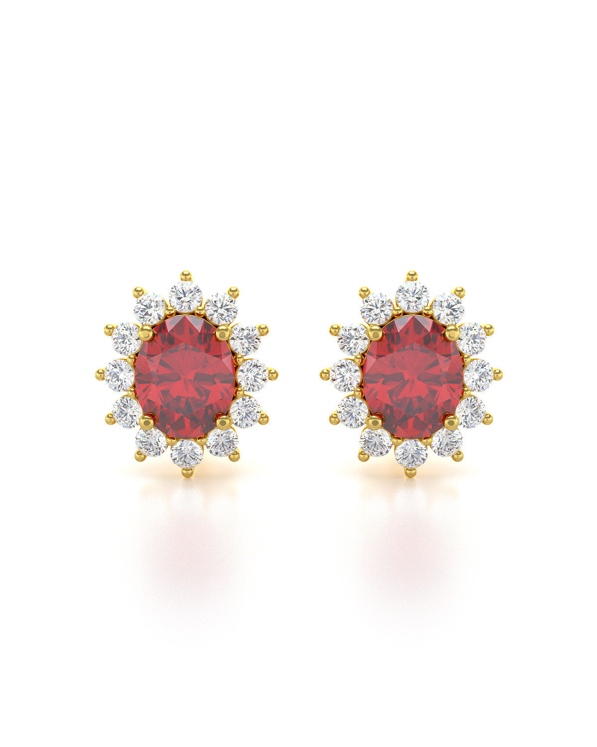 14K Gold Ruby Earrings ADEN - 1