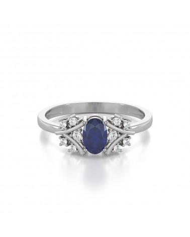 925 Silber Saphir Diamanten Ringe ADEN - 3