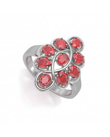 925 Silver Ruby Ring ADEN - 1