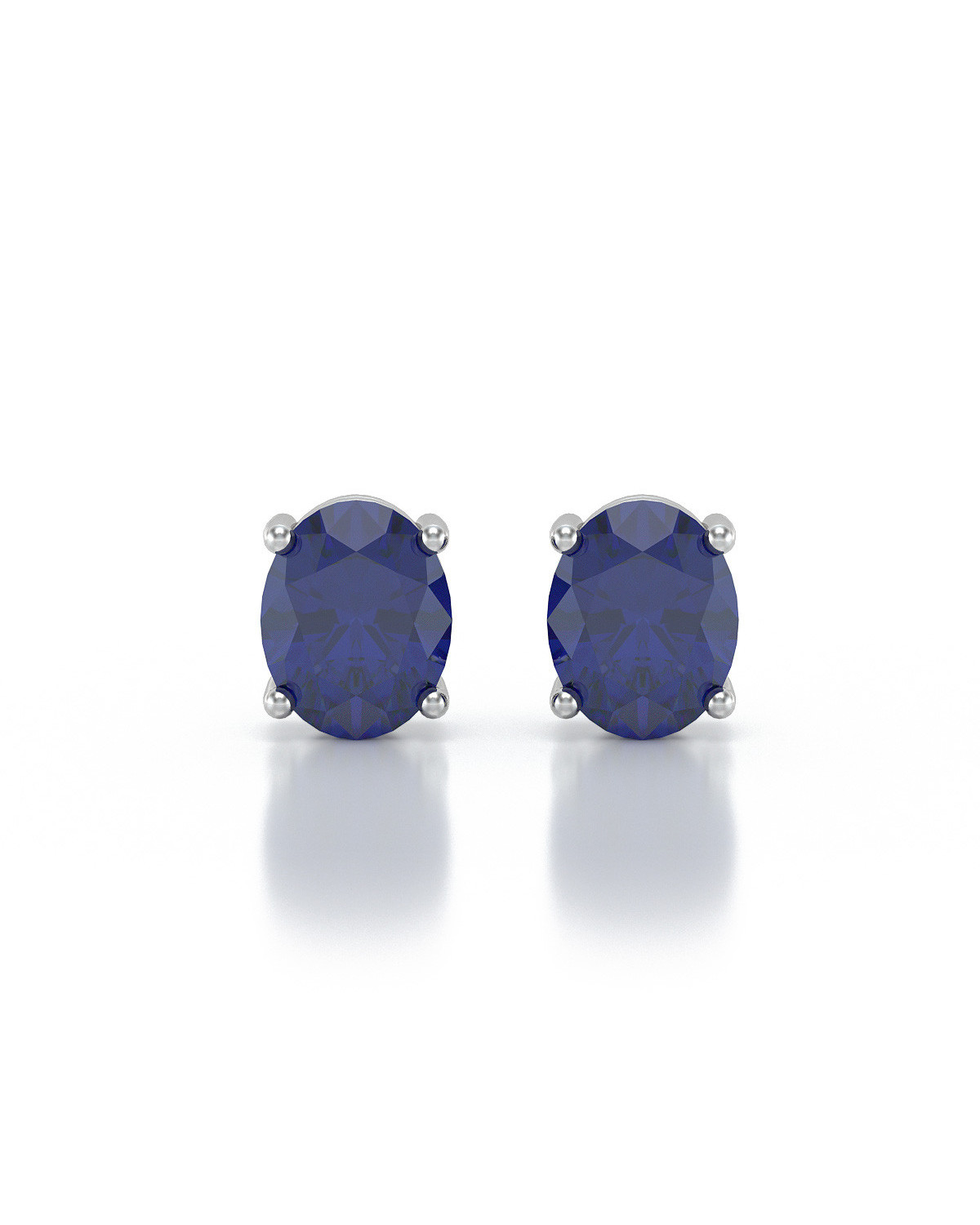 Sapphire & Sterling Silver Earrings | Elegant Style