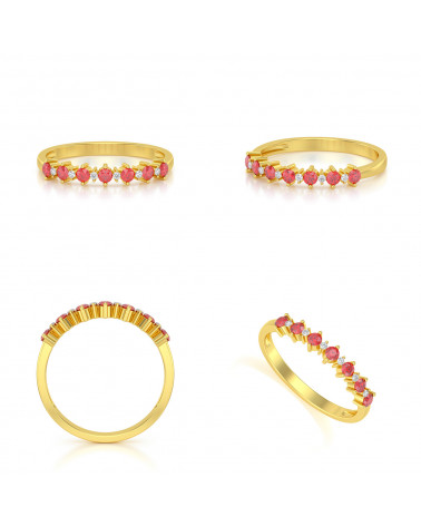 Gold Rubin Diamanten Ringe ADEN - 2