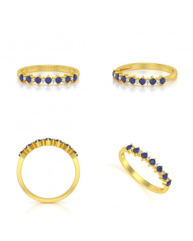 Gold Saphir Diamanten Ringe ADEN - 2