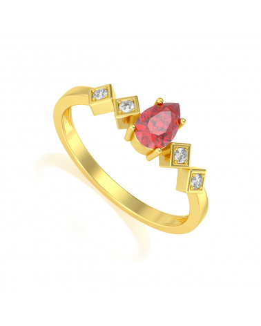 Gold Rubin Diamanten Ringe 1.296grs ADEN - 1