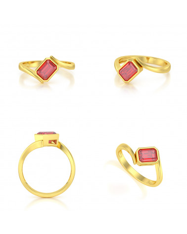 Gold Ruby Ring ADEN - 2