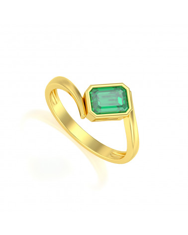 Gold Emerald Ring ADEN - 1