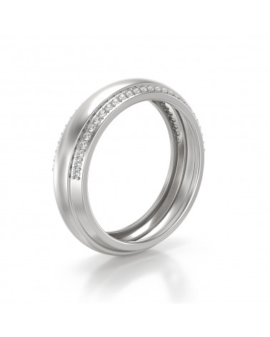 Gold Onyx Diamonds Biker Ring ADEN - 4