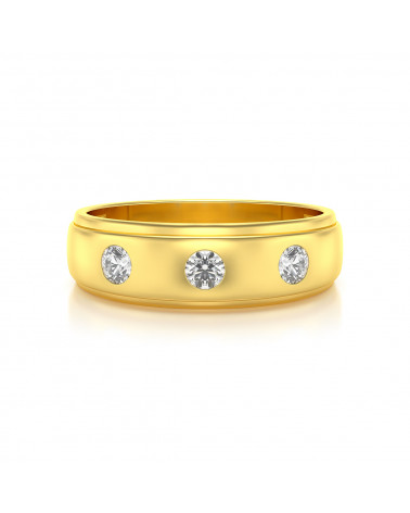 Gold Onyx Diamonds Biker Ring ADEN - 3