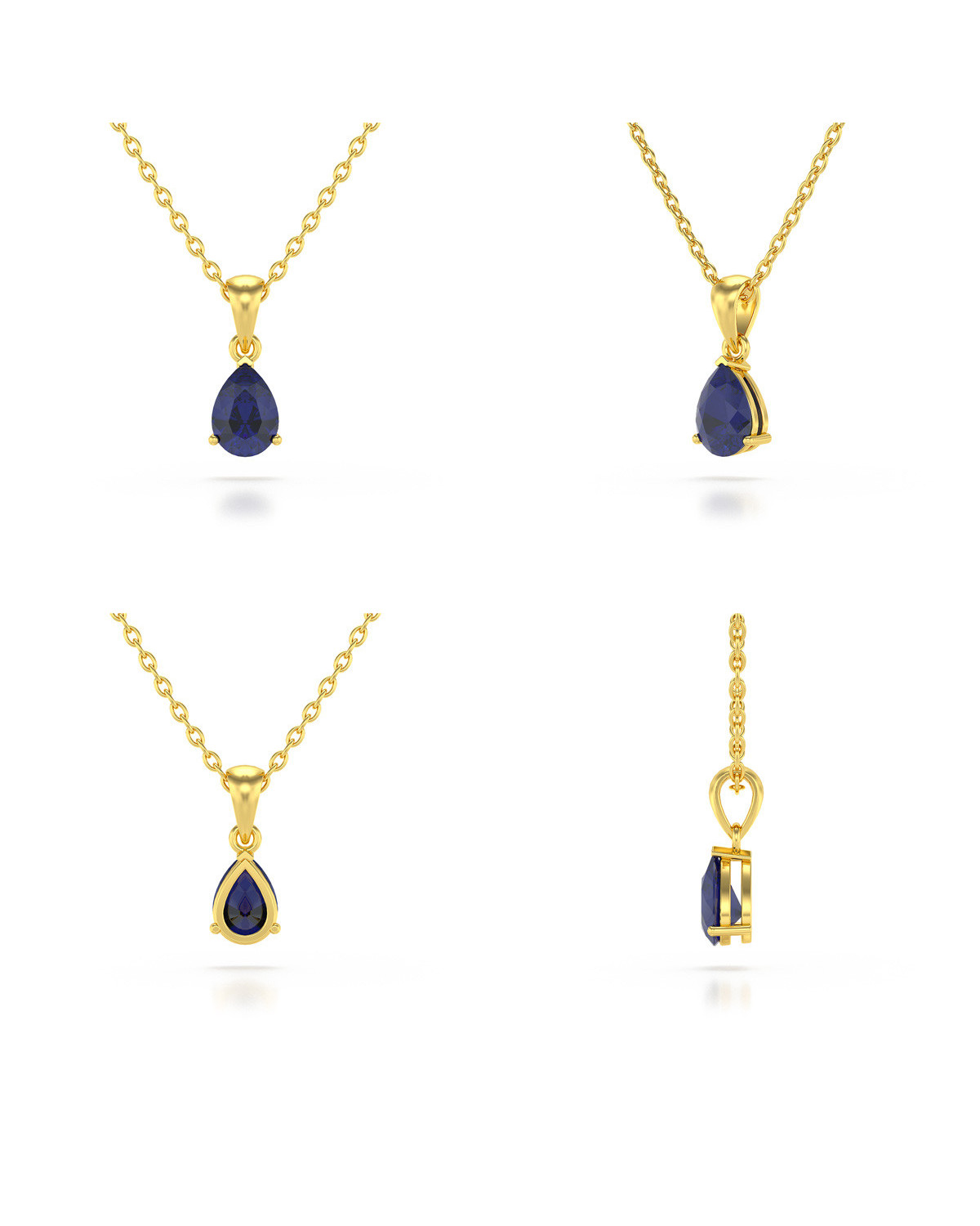 Gold chain sale with sapphire