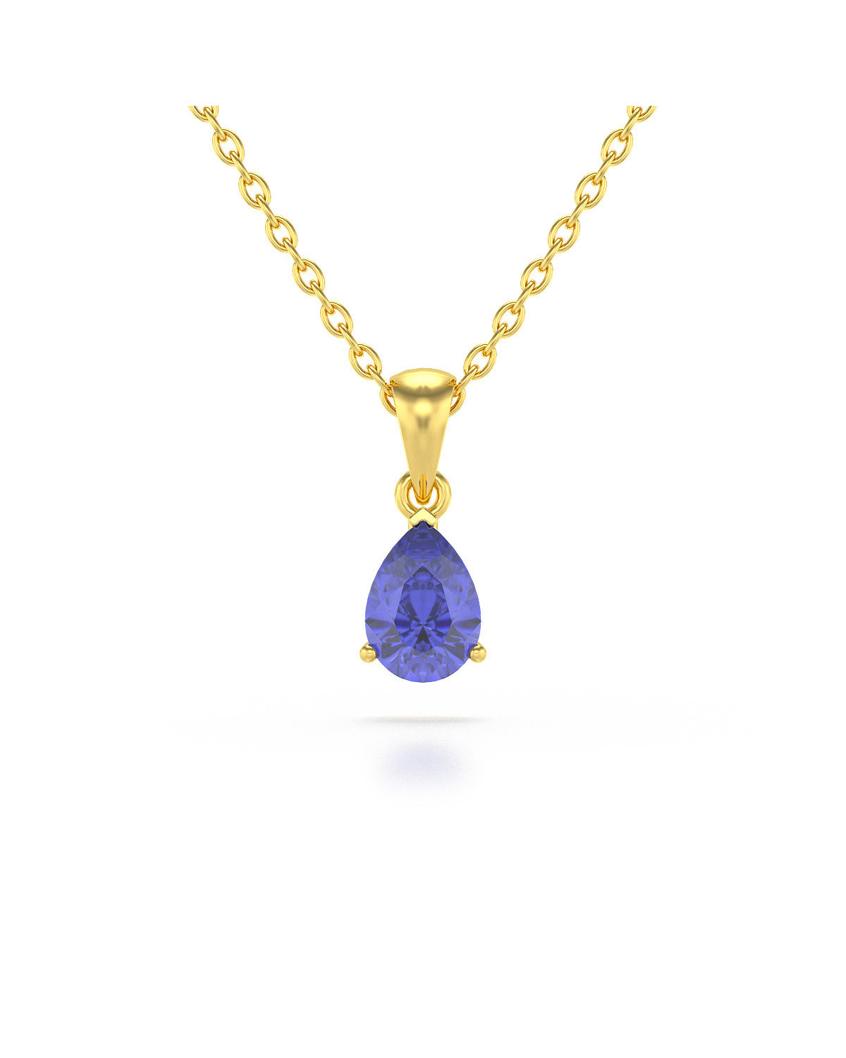 Pendentif Elsa - Or Jaune, Tanzanite Taille Poire