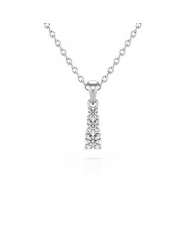 Collar Colgante de Oro 14K Diamante Cadena Oro incluida ADEN - 1