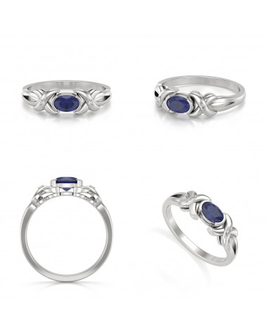 925 Sterlingsilber Sapphire und Diamonds Ringe