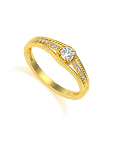 Gold Diamonds Ring 2.282grs