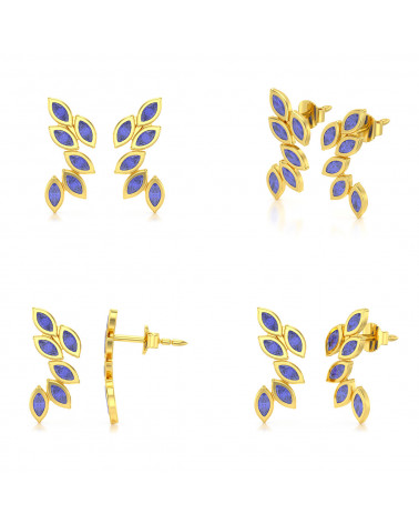 Gold Tanzanite Earrings 1.6grs