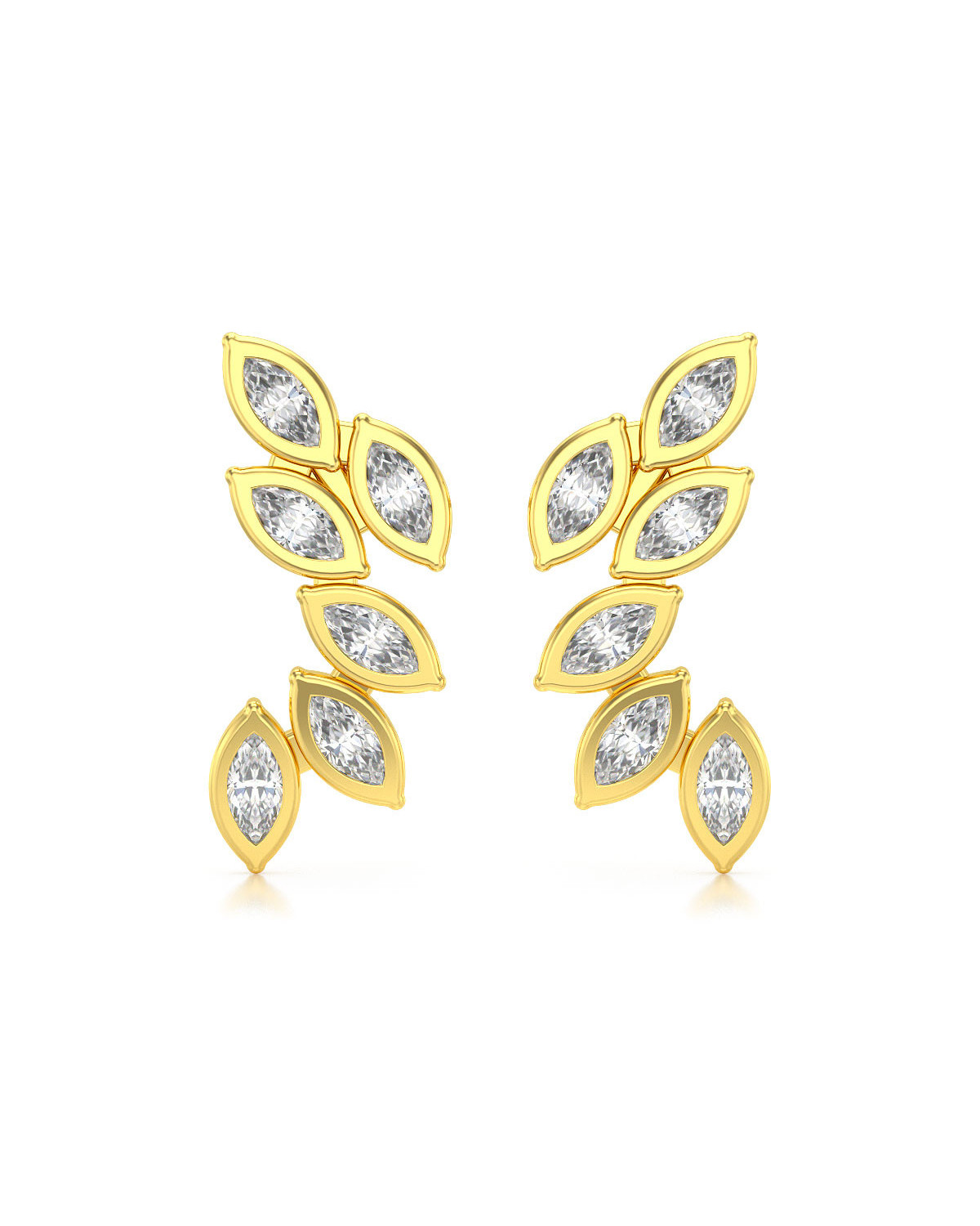 Gold Diamonds Earrings