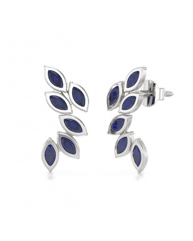 Pendientes Zafiro Plata de Ley 925