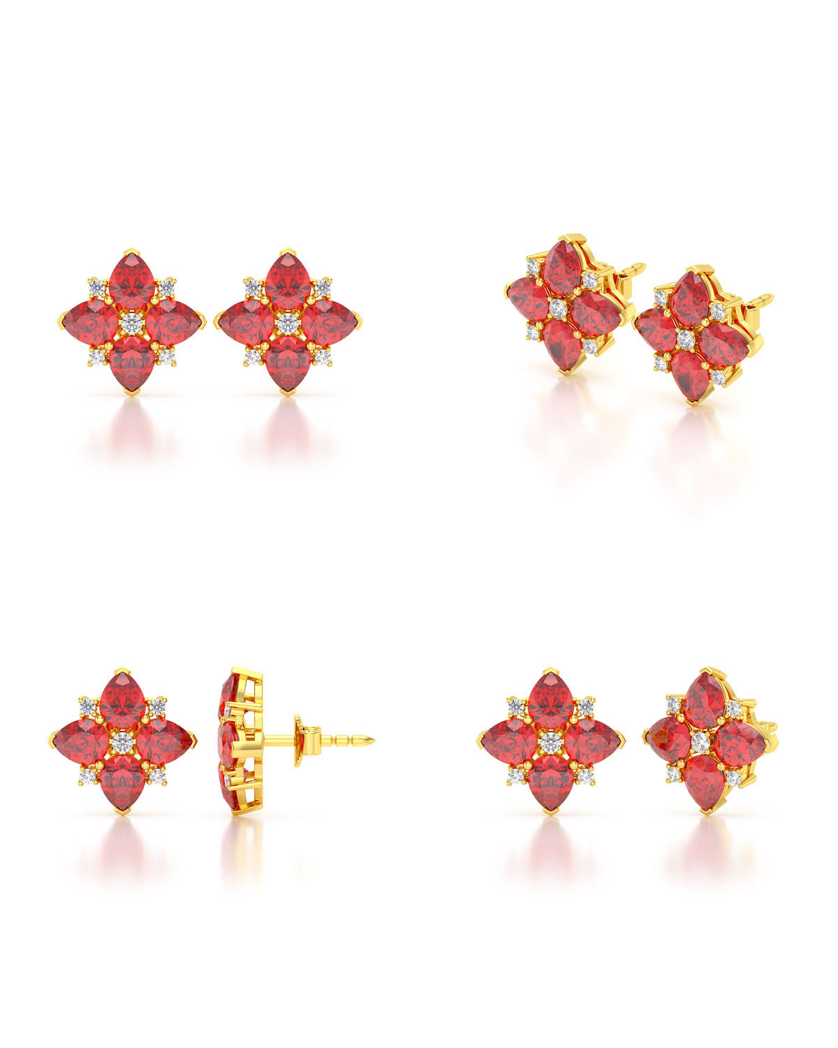 Tanishq Seerat Ruby Stud Earrings Price Starting From Rs 22,804. Find  Verified Sellers in Bareilly - JdMart