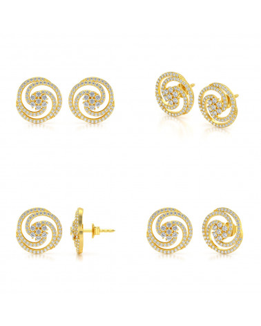 Gold Diamonds Earrings