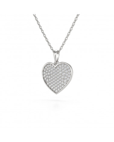 Colgante Pendente in Oro 14K Diamante Catena Oro inclusa