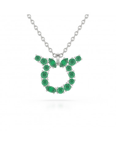 925 Silver Emerald Necklace...