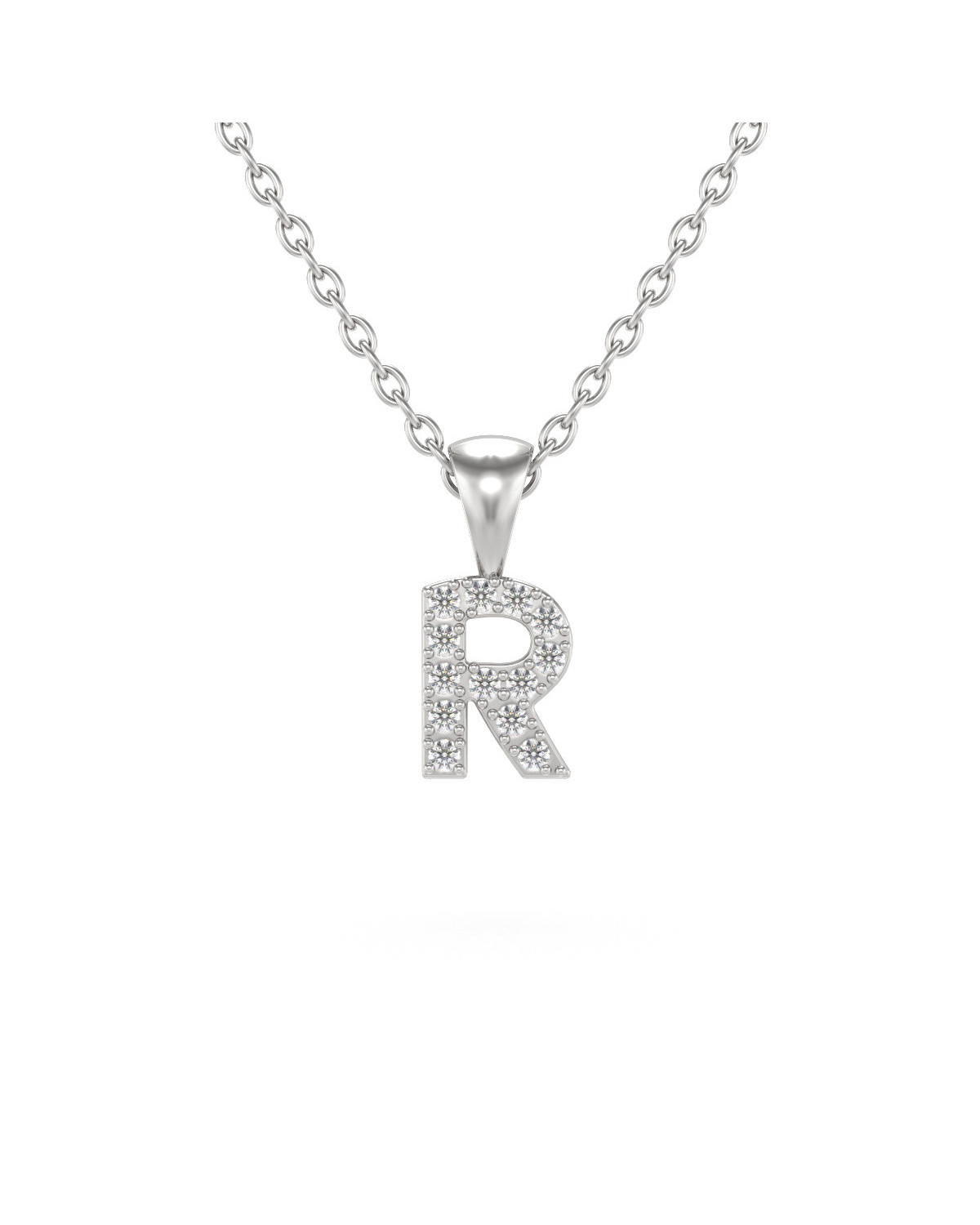 925 Silver Diamonds Necklace Pendant Chain included
