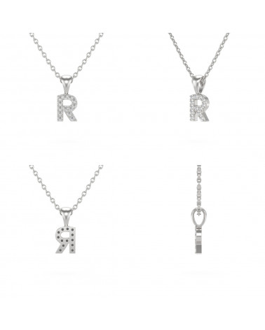 925 Silver Diamonds Necklace Pendant Chain included