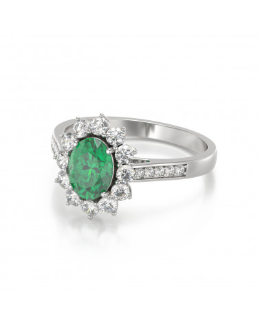 Gold Smaragd Diamanten Ringe