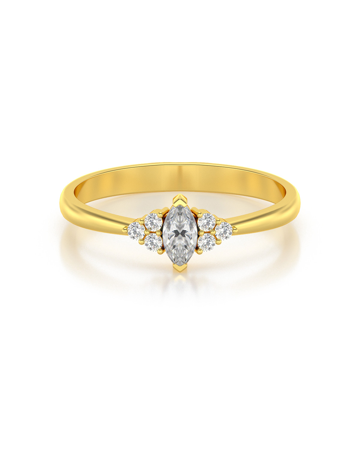 Anillo de Oro Diamantes & Moissanite
