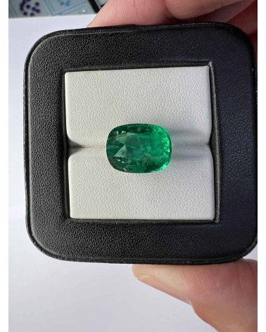 Smeraldo a Cuscino 6,73 Carati 11x14,2 AAA VVS Zambia