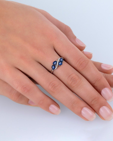 925 Silber Saphir Diamanten Ringe