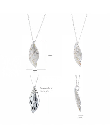 Pendente Madreperla Bianca Argento Massiccio 925