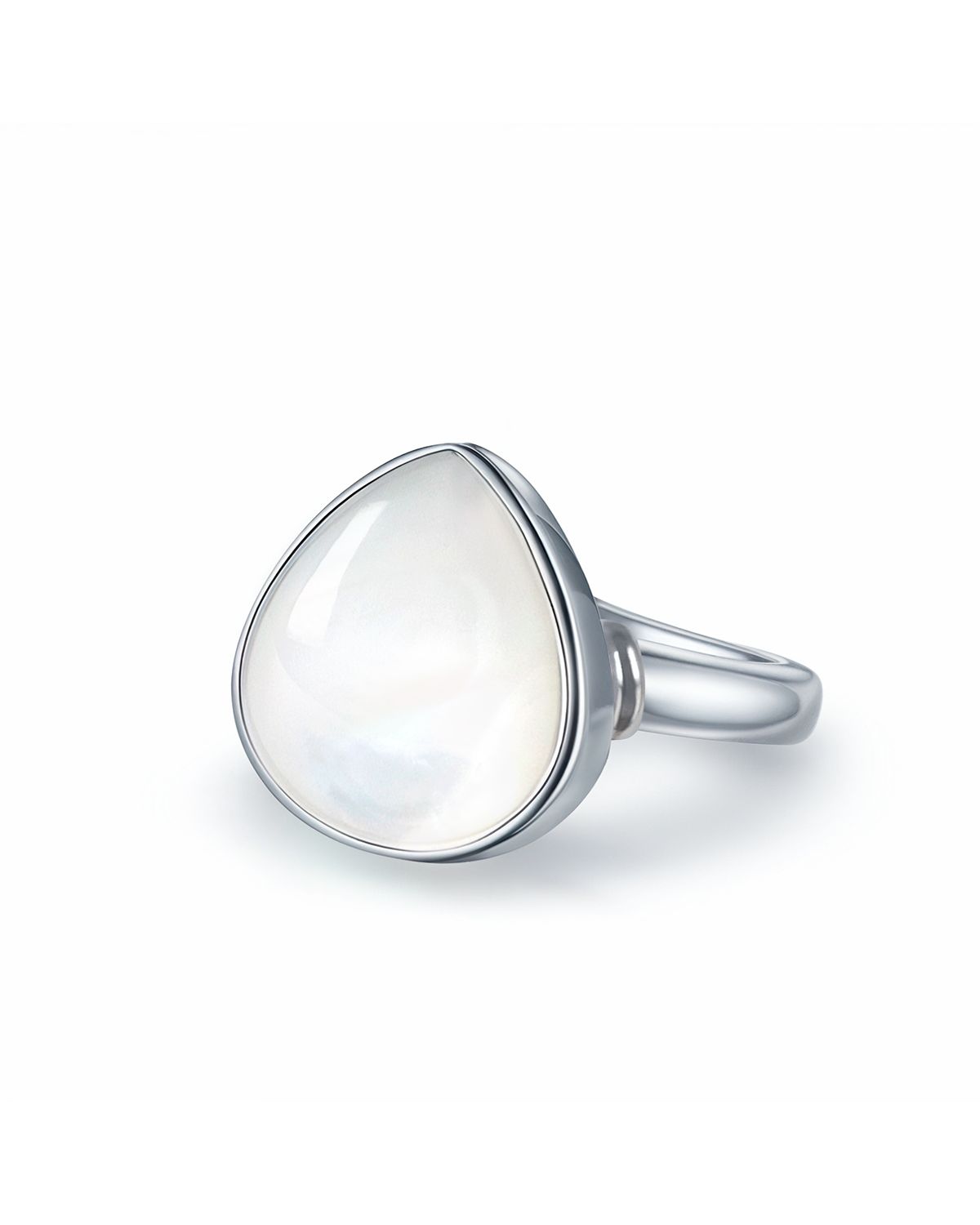 Anello in Argento 925 con Madreperla Bianca - Oceana