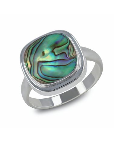 Bague en Argent 925 avec Nacre Blanche - OceanaBague en Argent 925 avec Nacre Abalone - Soraya