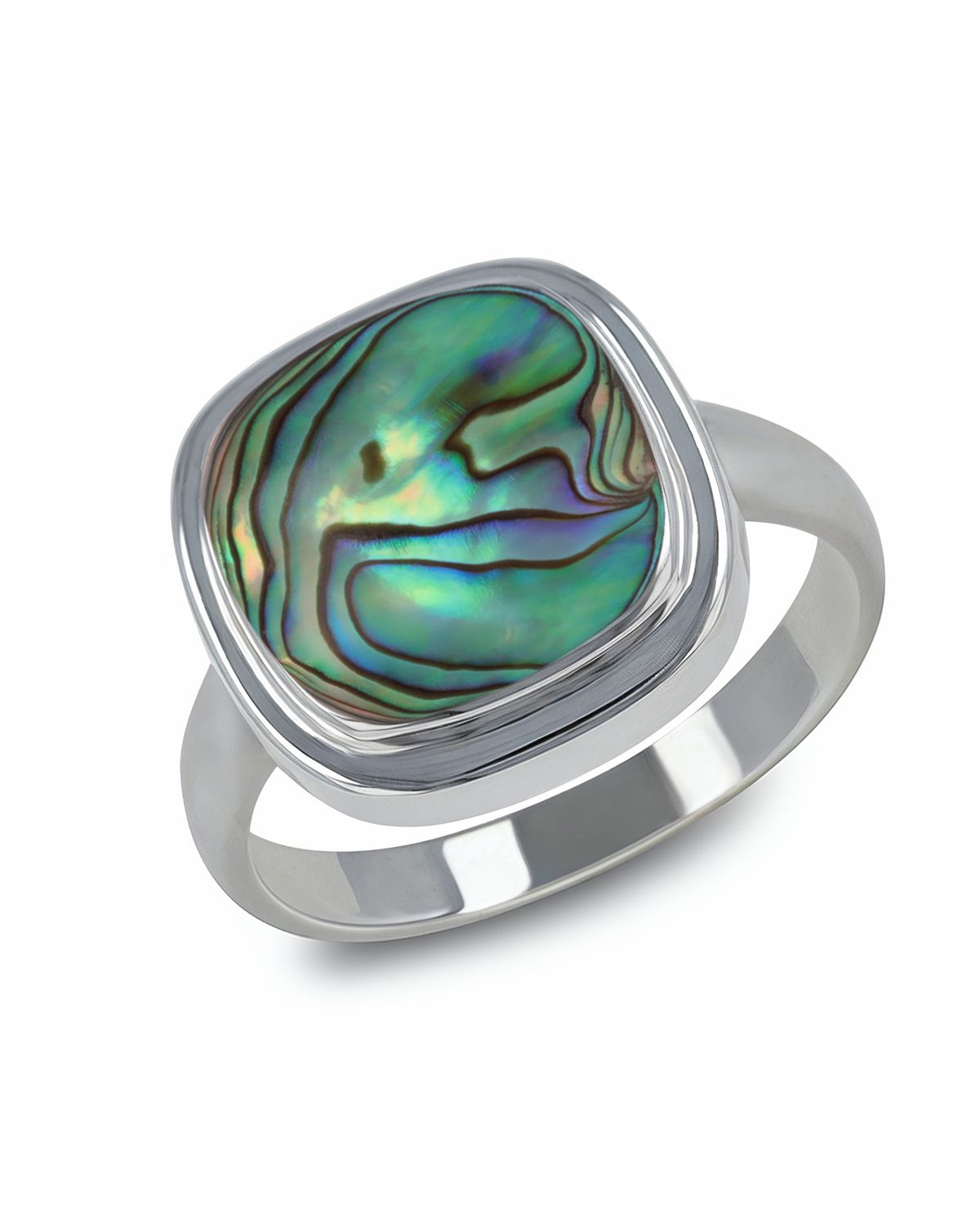 925 Silberring mit Abalone-Perlmutt - Soraya