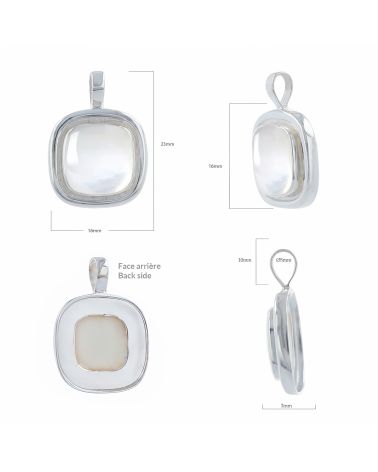 Unico Pendente in Conchiglia di Abalone in Argento Sterling 925 - Design Aden