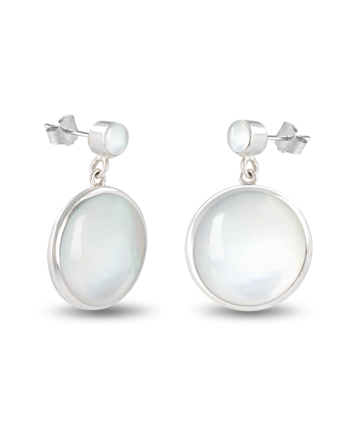 Orecchini in Madreperla Bianca e Argento 925 - Nael