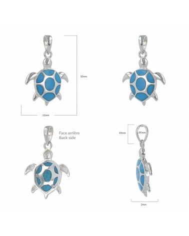 Pendientes Tortuga a Juego - Joyas de Turquesa HONU - Conjunto Completo en Plata 925
