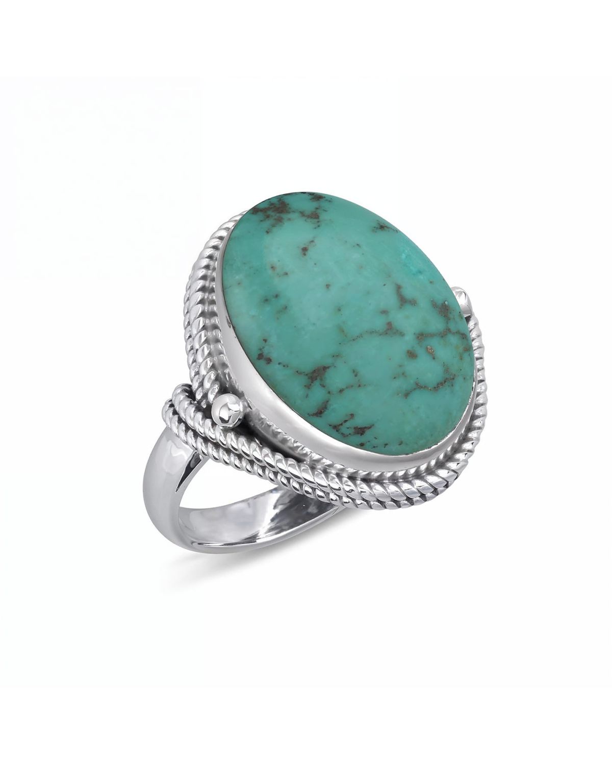 925 Sterling Silver Moon oval Shape Ring
