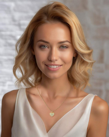14K Gold Diamond Necklace Pendant Gold Chain included