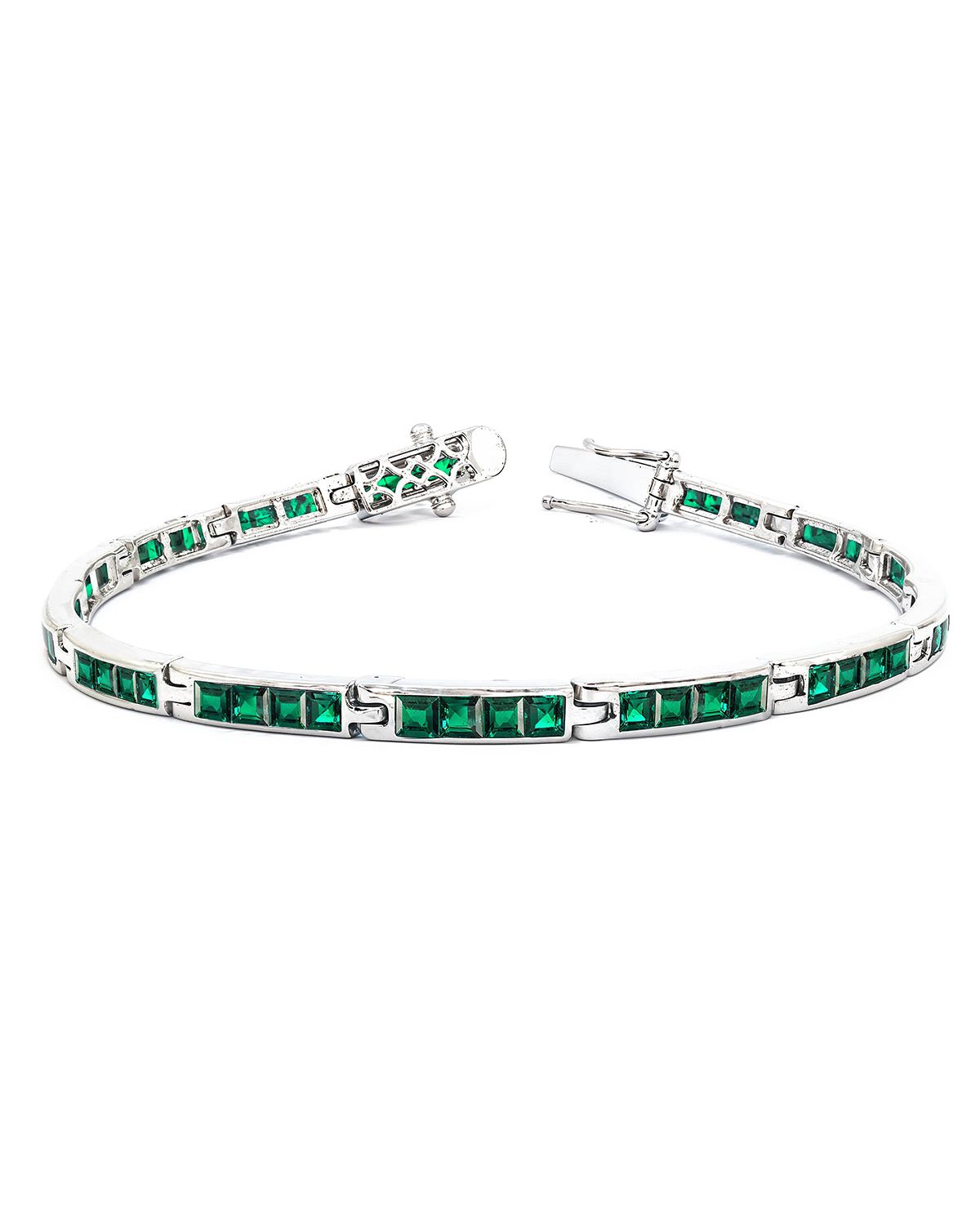 Bracciale Smeraldo Argento Massiccio 925