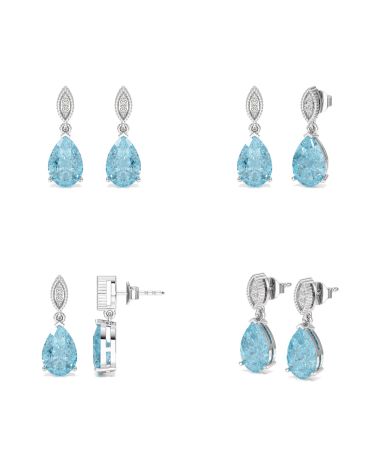 Detalles de los Pendientes de Topacio y Diamantes – Finura y Resplandor