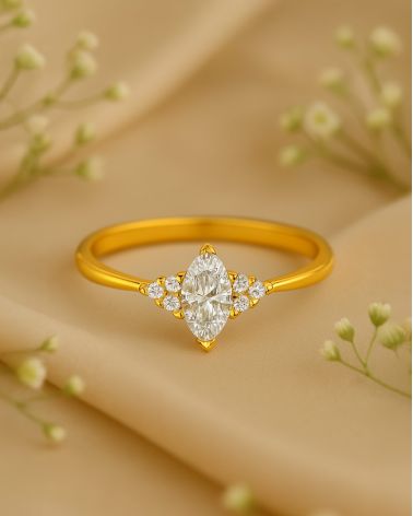 Anillo de Oro Diamantes & Moissanite